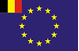 Bandiera C.E.E. con Bandierina Stato Comunitario EU Belgio