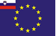 Bandiera C.E.E. con Bandierina Stato Comunitario EU Slovenia